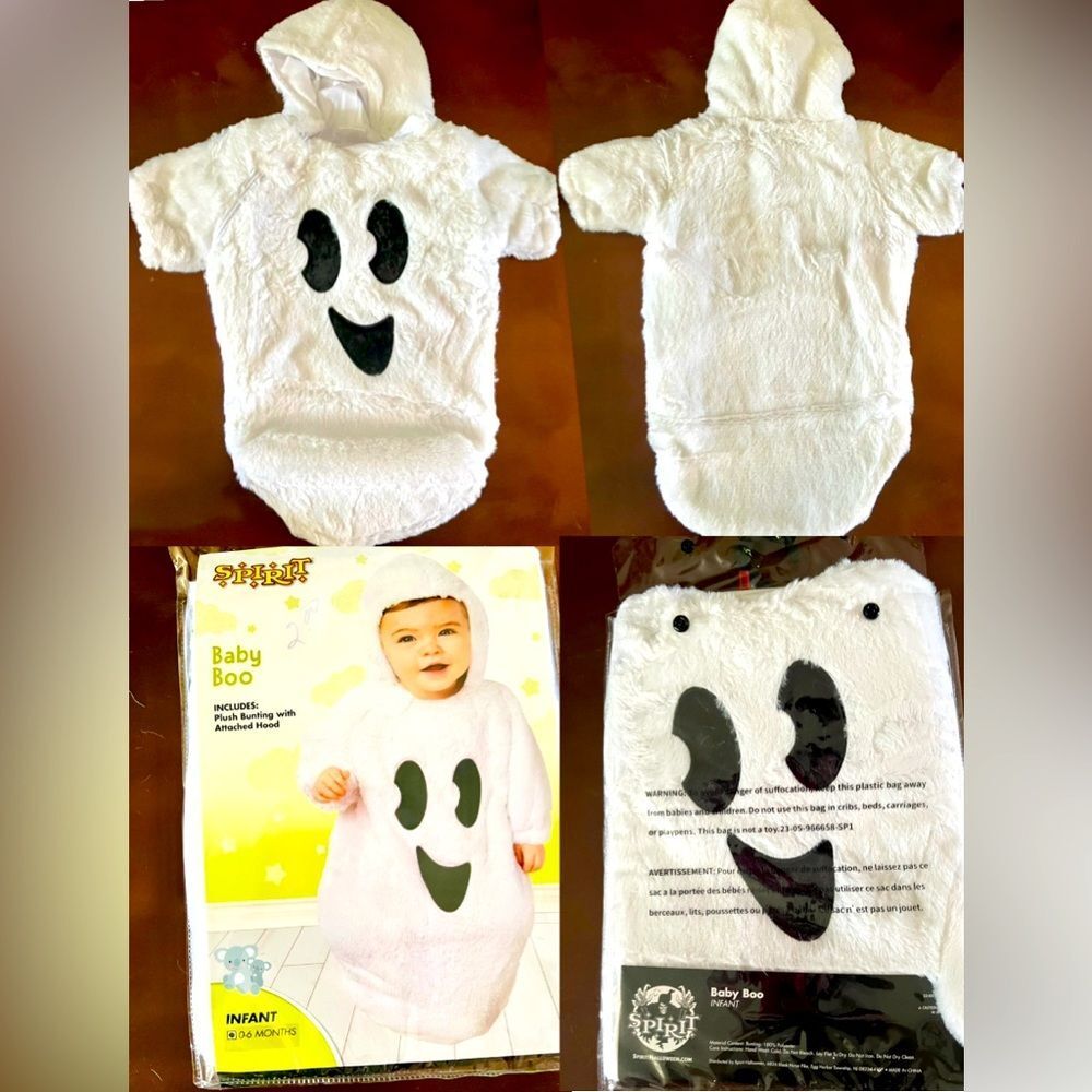 Spirit Baby Boo Ghost Bunting Costume Infant Size 0-6M~NWT